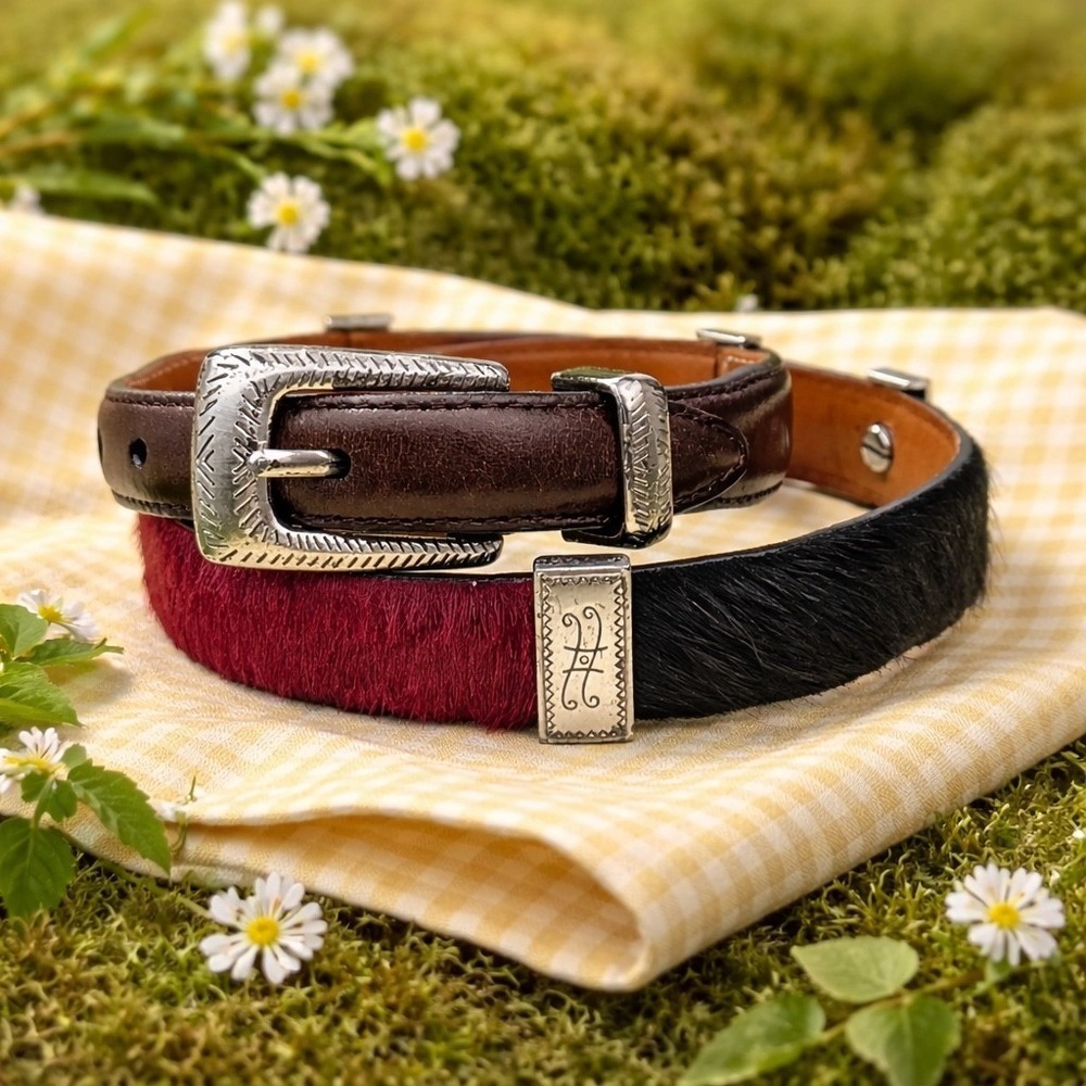Brighton Multi Color Calf Hair Leather Belt‎ Silver Western Buckle Q4800 Size 28